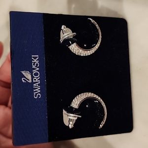 Swarovski silver and crystal earrings.